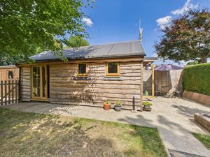 CABIN FROM GARDEN- click for photo gallery